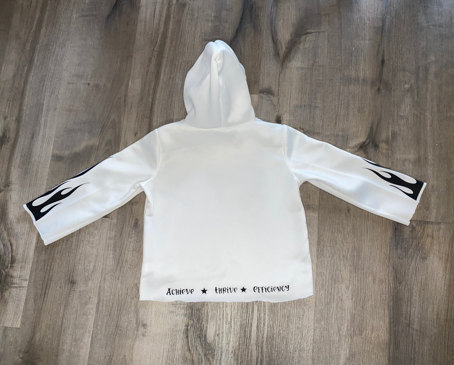 White/Black Cut off A.T.E Hoodie